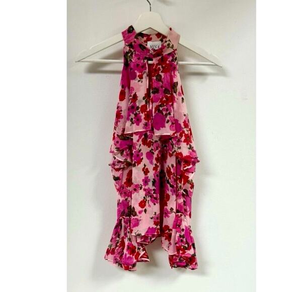 Misa Los Angeles Cold Shoulder Floral Blouse. - Picture 3 of 8